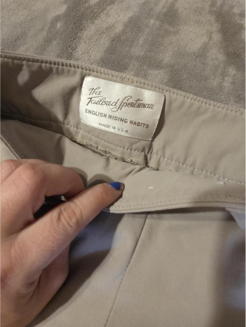 The Tailored Sportsman Womens Tan Knit Cotton Riding Pants